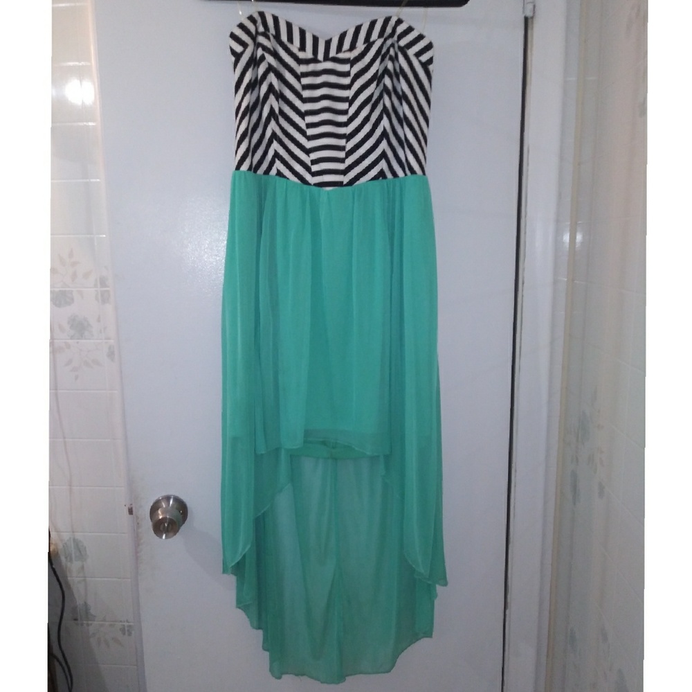 Speckles high-low dress